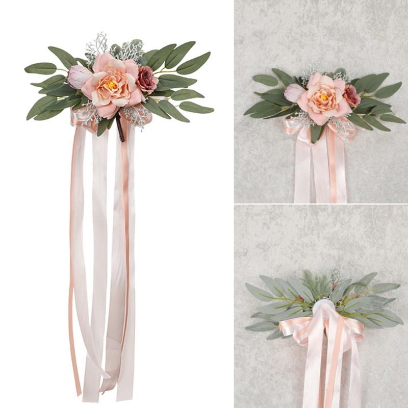 Tulle Church Wedding Chair Flowers Newest Chair Sashes Bands Chair Flowers for Weddings and Event