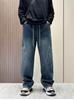 JYL Men's Jeans Straight Teen Spring Autumn Loose Casual Denim