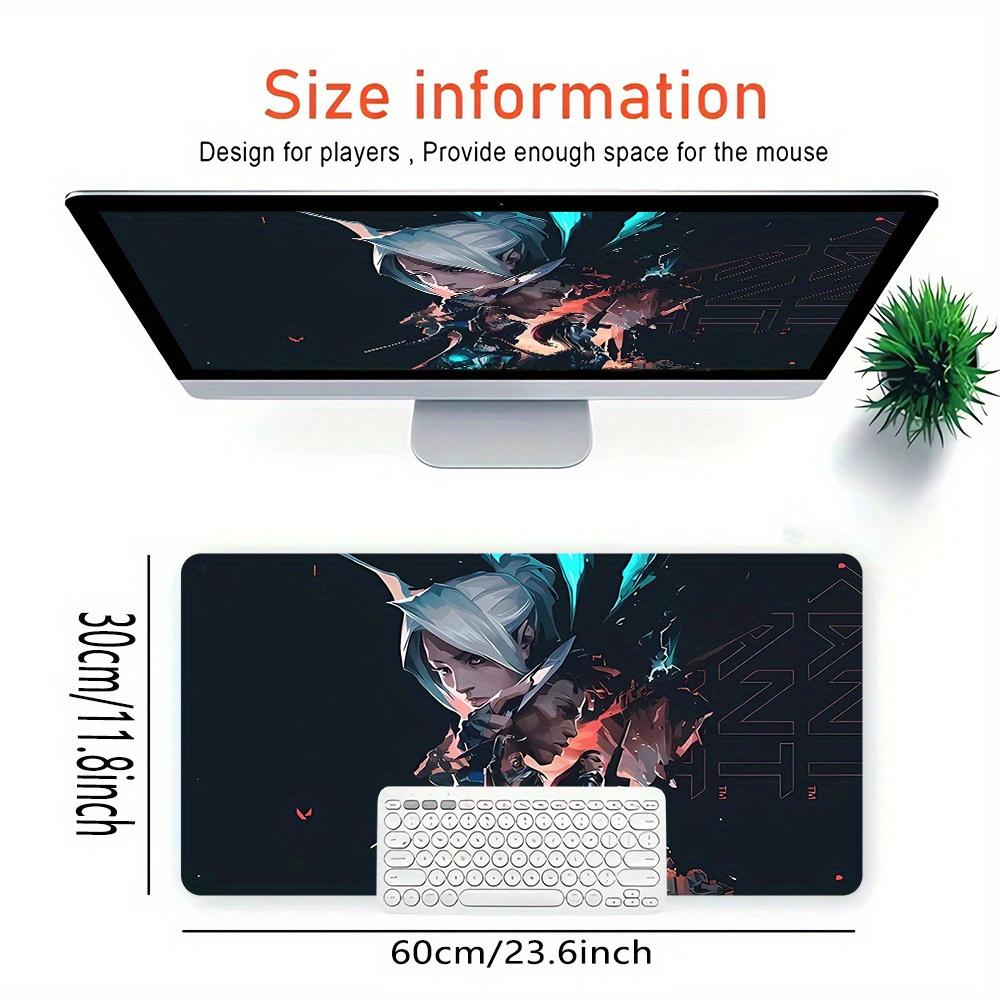 1pc Large Gaming Mouse Pad, UV Reactive Non-Slip Desk Mat, Washable PolyesterCyberpunk, Stealth, TeamworkComputer Pad with Vibrant Game Mach