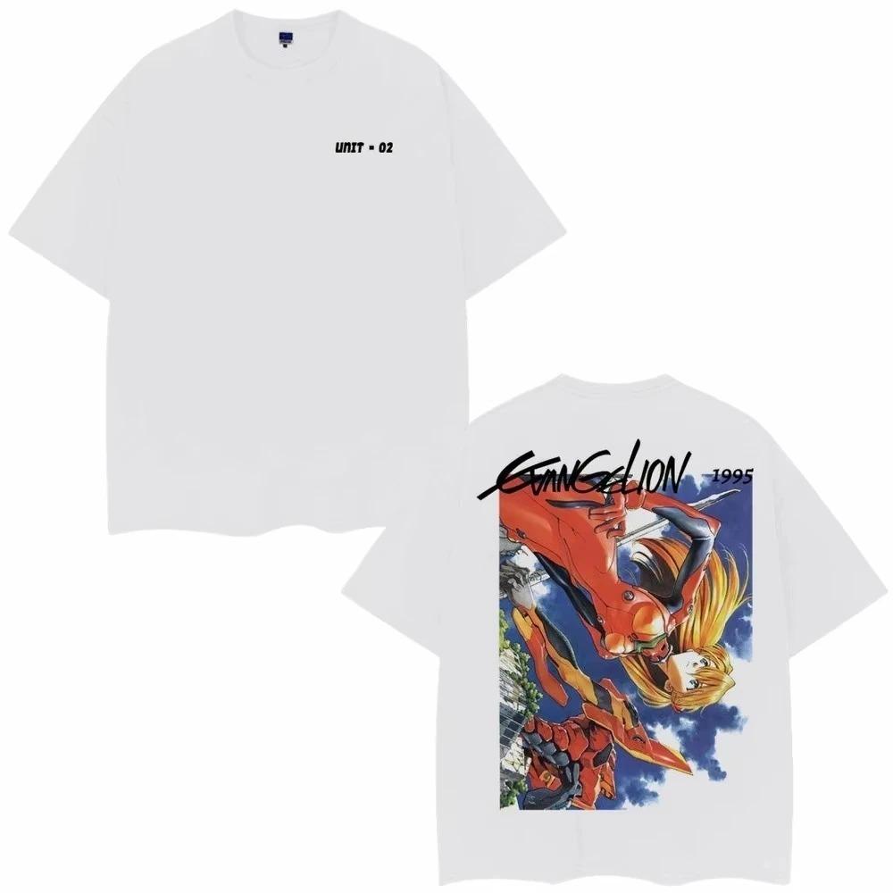 

Евангелион Neon Genesis (EVA) Юнит-02 Аска Лэнгли Сорью 1995 Винтажная Белая Футболка Оверсайз | Уличная Футболка для Фанатов Меха-Аниме Унисекс 4XL