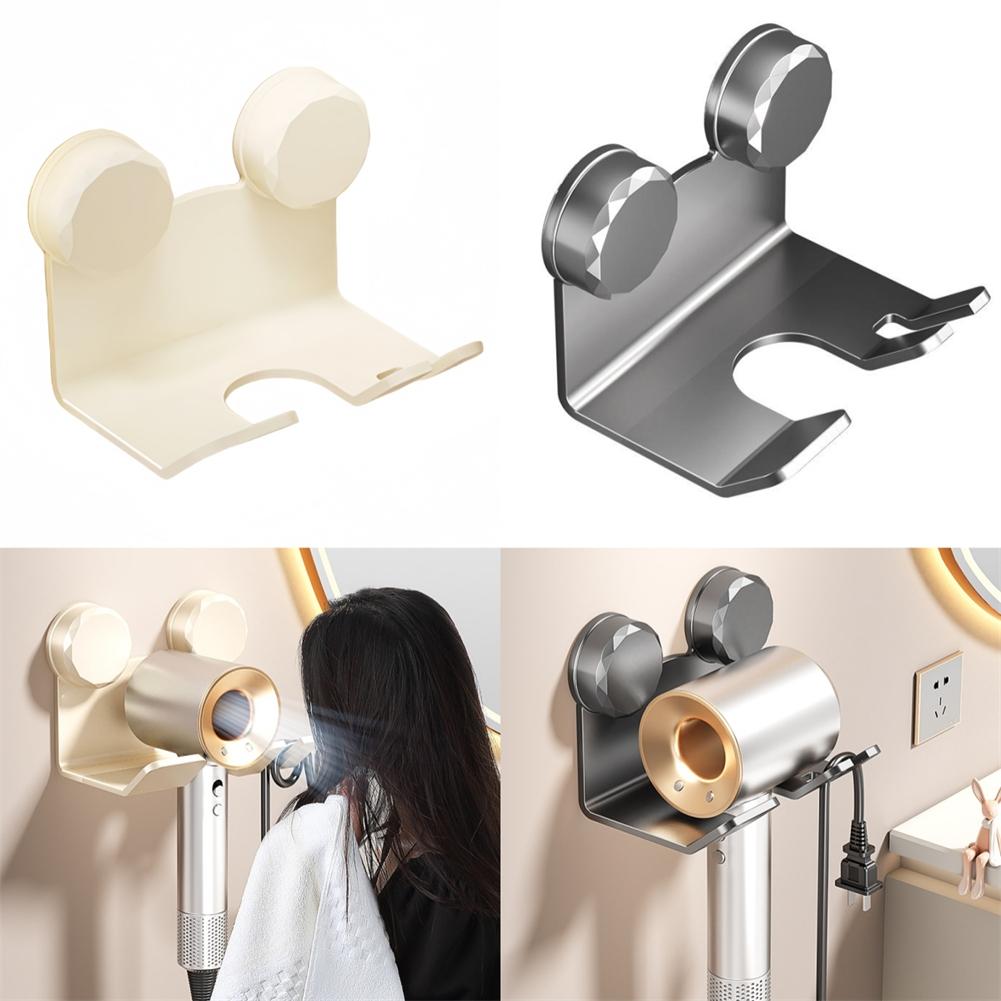 For Bathroom Hair Dryer Holder Wall Mount with Curling Iron Organizer Rack and Cord Hook for Organized Storage