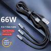 3 In 1 USB Charger Fast Charging Cable Type C Micro For Peugeot 5008 408 308 Landtrek 208 2008 3008 Rifter 508 301 108 608 4008