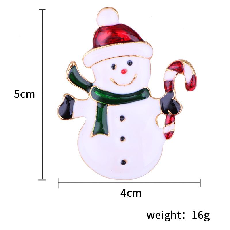 Weihnachtsbroschen Set Baum Weihnachtsmann Schneemann Schlittenglocke Stiefel Anstecknadel für Weihnachts-Pullover Dekoration Körperaccessoires