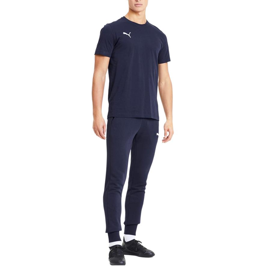 Puma Logo Solid Color Round Neck Short Sleeve T-Shirt Men Tops 656578-06
