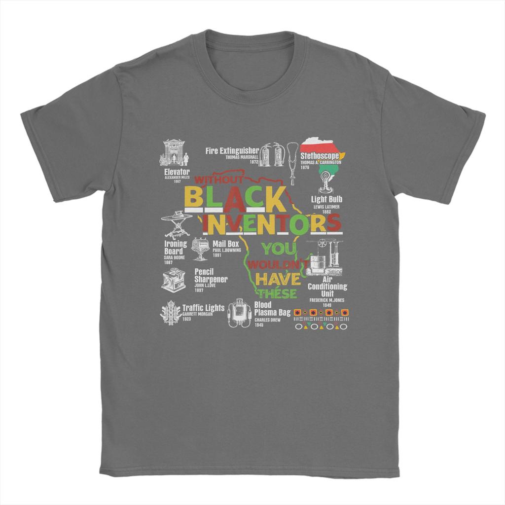Black Inventors History Month African American 100 Cotton T Shirt For Men Beach T Shirts Breathable Tee Shirt Oversize Tops
