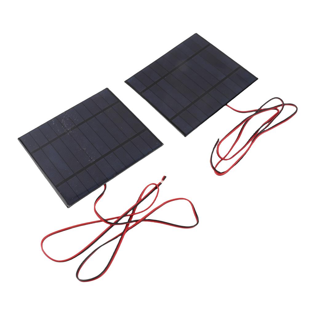2pcs DC5V 500mA Solar Panel Cell Power Module Polycrystalline Silicon Solar Panel with 100cm Cable