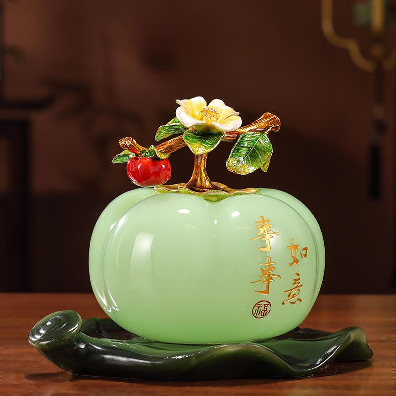 Peace Is Blessing Apples Persimmons Ruyi Decoration Ornaments Living Room Wine Cabinet Entrance Decor Housewarming Opening Gift