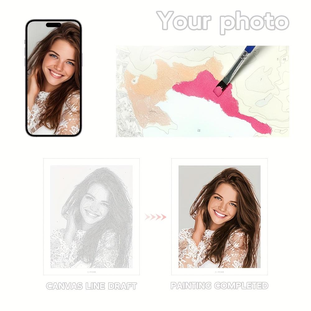 Paint by Numbers DIY Acrylic Paint by Number Kit - Custom Photo Canvas Portraits, Frame Artwork Home Decor, Photo Artwork, Family Portraits