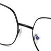 Unisex Vintage Square Glasses Oversized Eyeglasses Metal Frame Eyewear Anti Blue Light Glasses