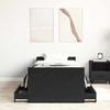 Bed Frame Black Oak Effect 193 x 78 x 50 cm Engineered Wood