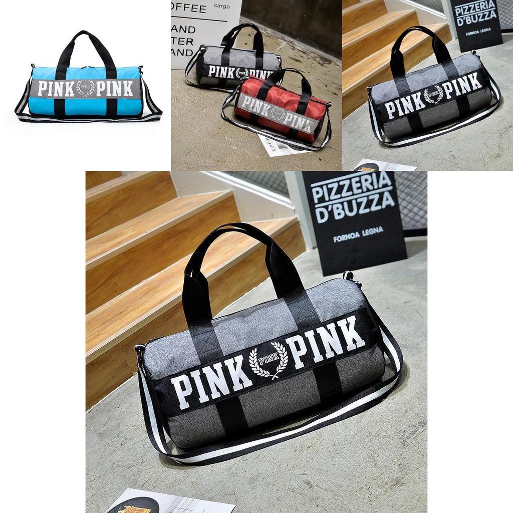 Victoria's Pink Pink Canvas Yoga Duffle Bag With Timeless Design For School And Gym