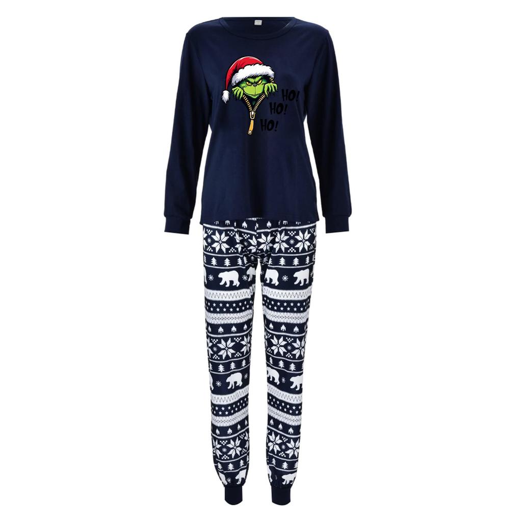 Christmas Prints Family Matching Long Sleeve Tops+Pants Set Family Matching Sets
