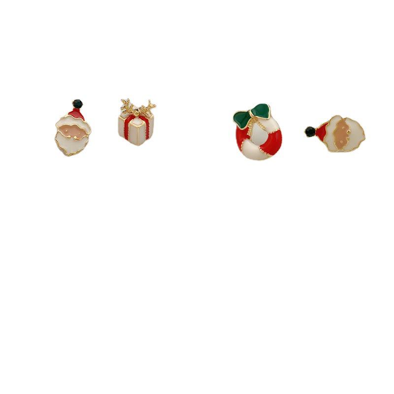 2025 Asymmetrical Reindeer Pompon Christmas Earrings for Women