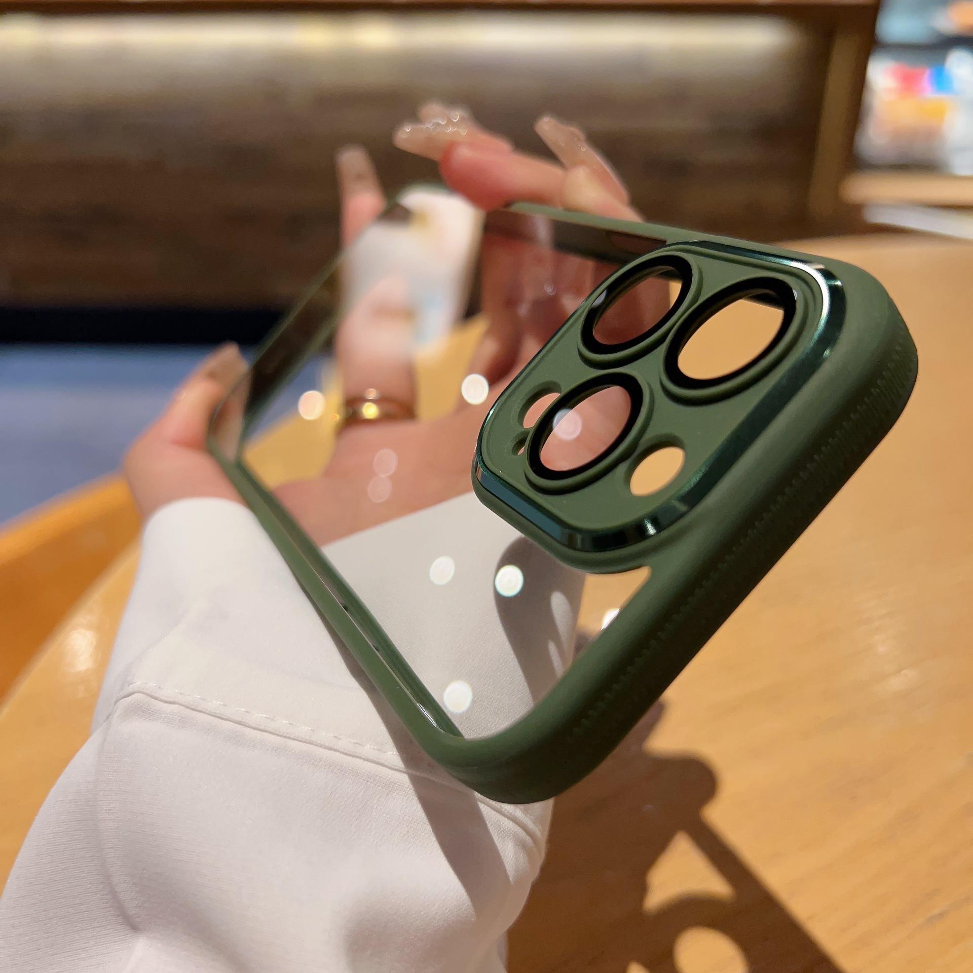 

Чехол для телефона Apple 15ProMax высокого класса подходит для iPhone14 с защитной пленкой для объектива и прозрачным противоскользящим защитным чехлом 13. iPhone 12