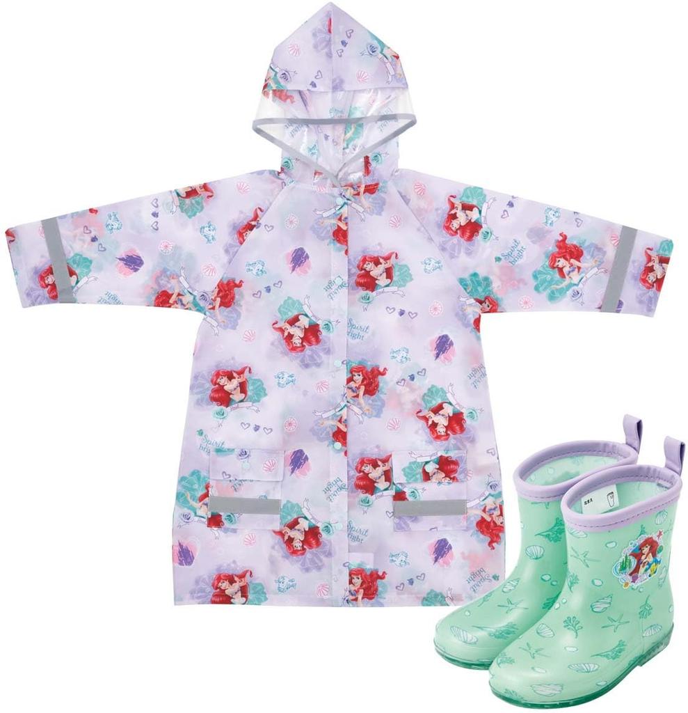 Skater Raincoat Kids Disney Ariel Suitable Height 110-125cm RACO1N-A