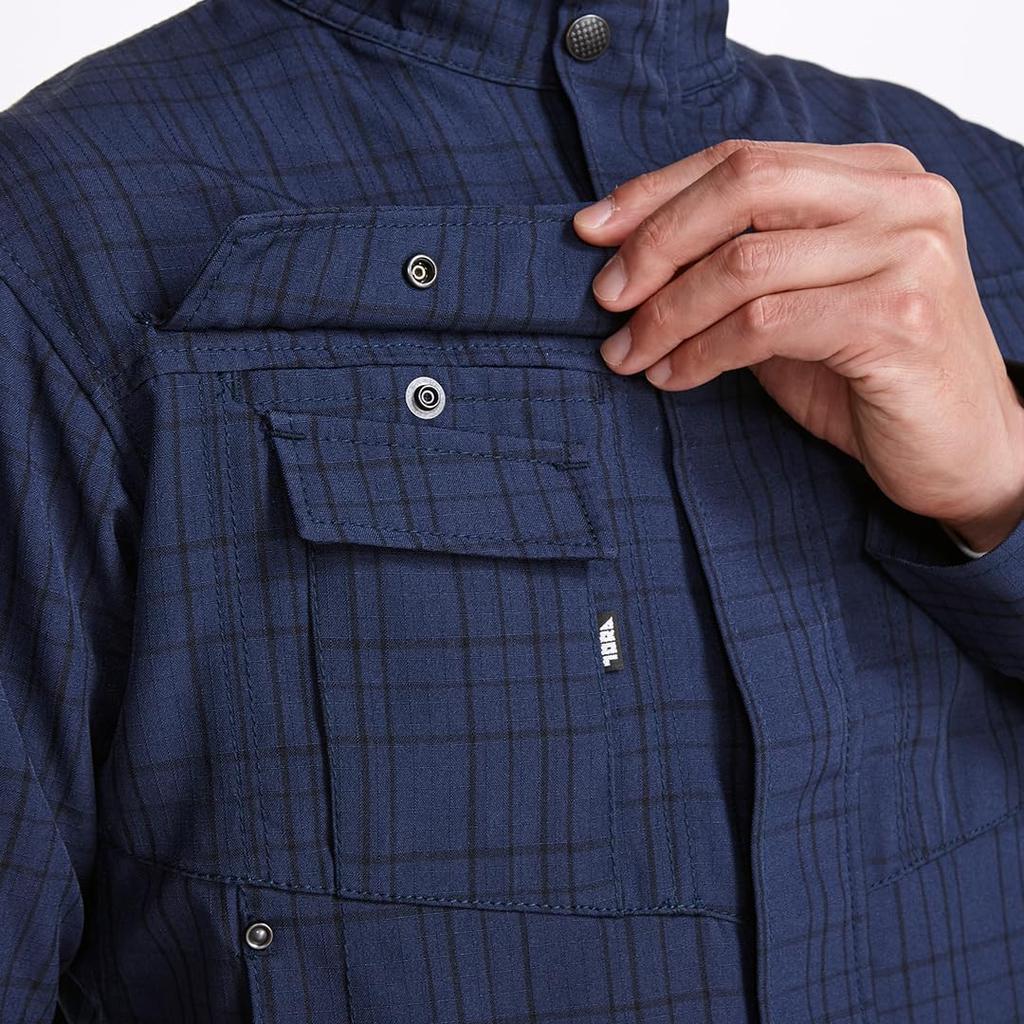 Toraichi 7560 Series Checkered Long Sleeve Blouson Top with Knickerbockers and Work Size L Silver 7560-124 Pants, (37)