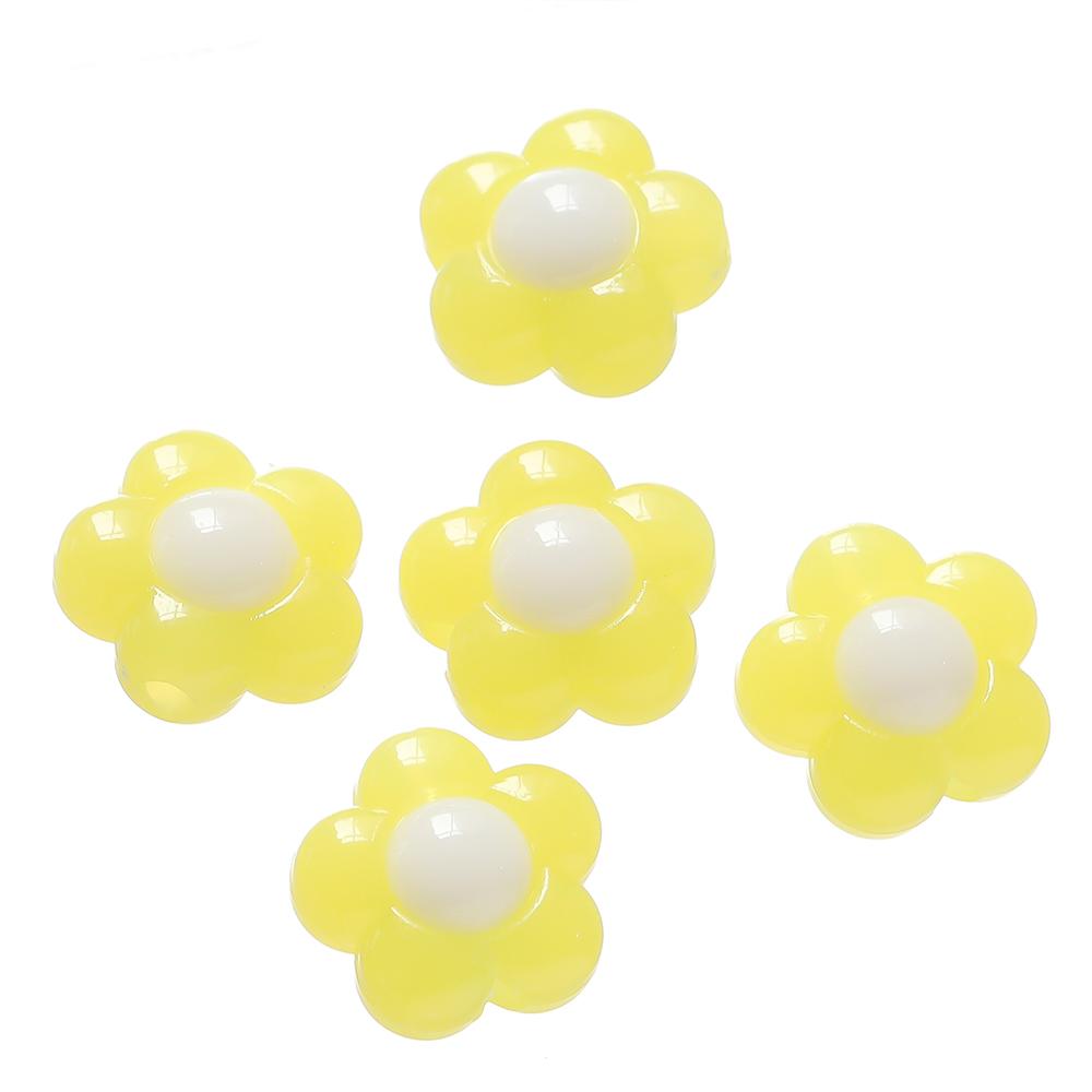 5-10 Stück/Los Gelee-Farbe Blume Acrylperlen Bunte Abstandshalterperlen Für Halskette Bastelarbeiten DIY Herstellungszubehör Großhandel