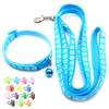 Dog Paw Print Pet Traction Rope Adjustable With Collar Puppy Collar Set Pet Walking Lead Rope Breathable Puppy Cat Accessories
