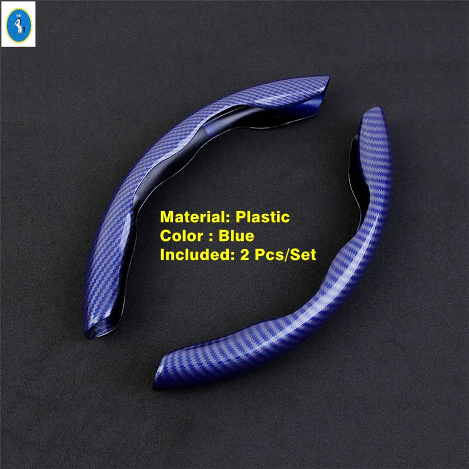 Auto-Lenkrad-Dekor Griffschutz Abdeckung Zierleiste Passend für Cadillac XTS XT4 XT5 XT6 2015 - Kohlefaser-Optik Zubehör