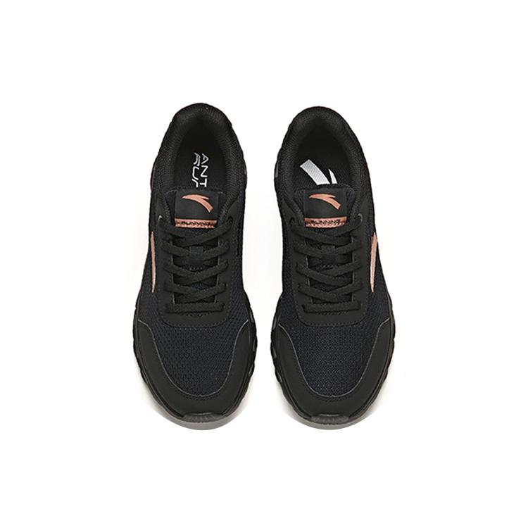 New Anta Slip Resistant, Abrasion Resistant, Breathable Low Top Casual Running Shoes Women's Black 922115571-4