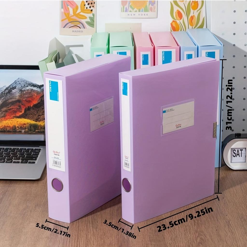 Morandi A4 File Folder for Accounting Vouchers, Document Storage Box, for Personnel And Financial Contracts, Office Supplies
