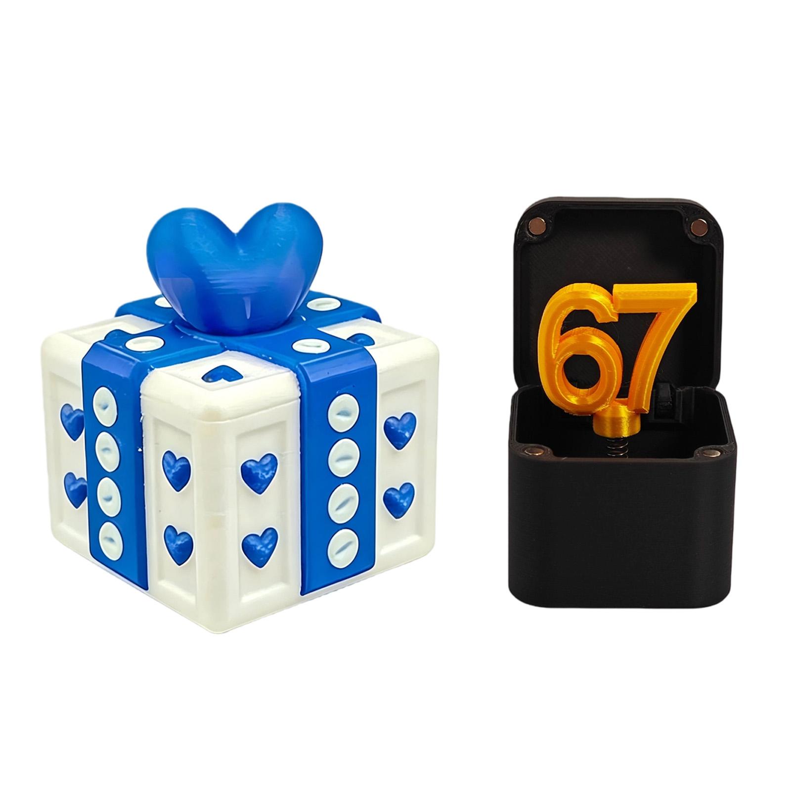 

-Up Коробка-сюрприз – Прикрашена серцем Весняна – Персоналізована фігурка з цифрою, Інтерактивний подарунок-сюрприз на річницю/День народження, One Size