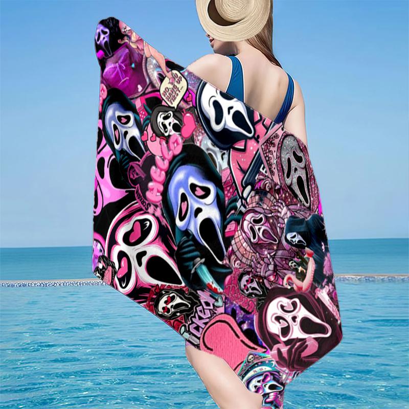 Horror Movie Characters Beach Towel, Super Soft Microfiber, Gift for Her/Him, Birthday, for Pool, Beach, Travel, Home Decor Fan gifts