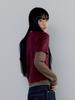 OAFISH Stripe Layered Long Sleeve, Burgundy