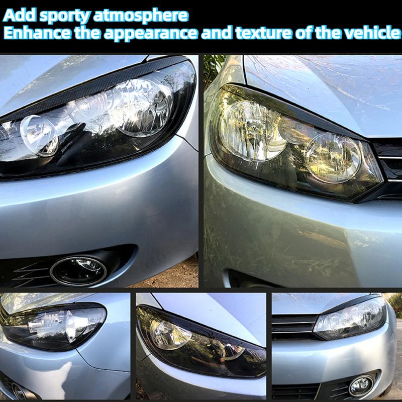 For VW Golf 6 MK6 GTI GTR 2009-2012 Car Headlamp Head Light Trim Cover Eyelids Eyebrow Headlight Sticker Exterior Modification