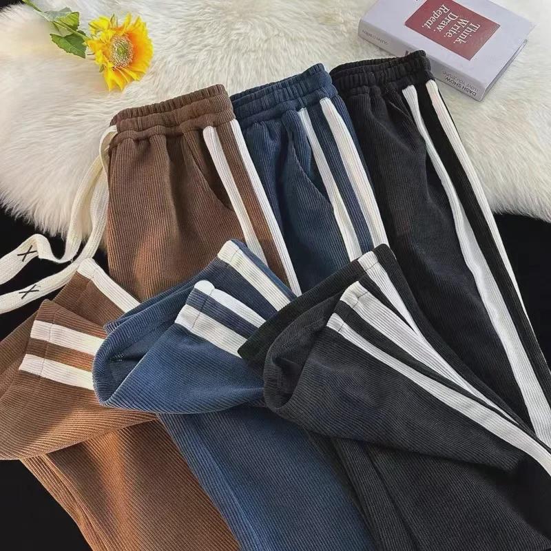 Men's Autumn/Winter Corduroy Striped Straight Casual Pants