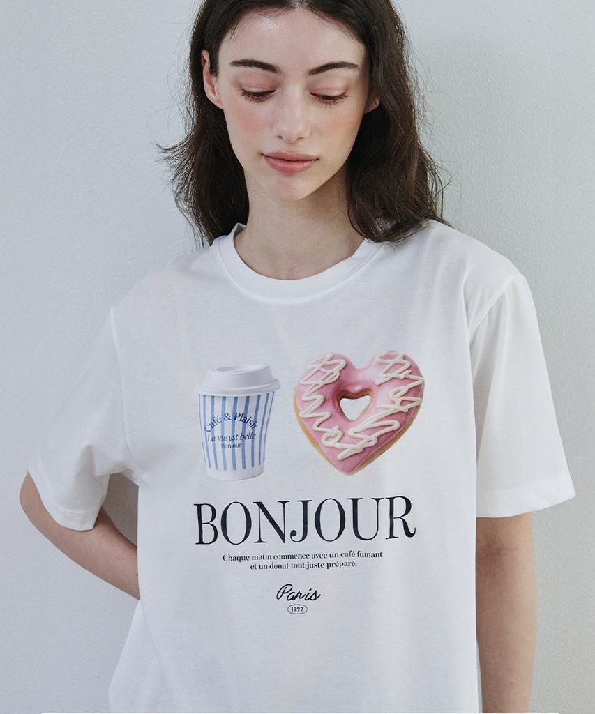 MALOUPE 5218 Amor Graphic T-Shirt (White)