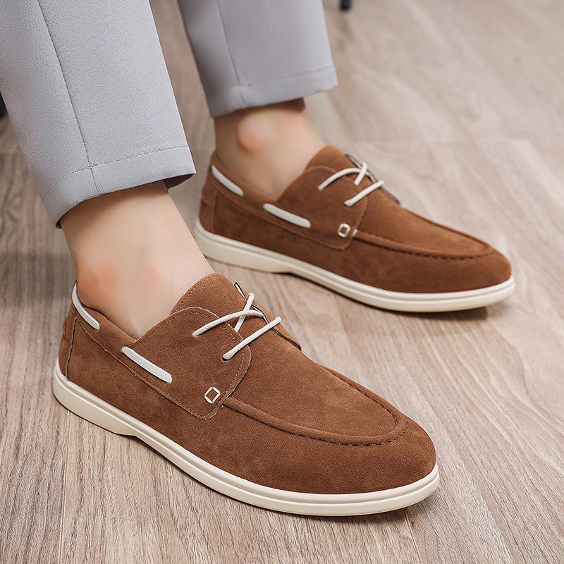 Large size men's shoes foreign trade new European, American and British front lace-up casual and lightweight single shoes loafers sailing shoes men's