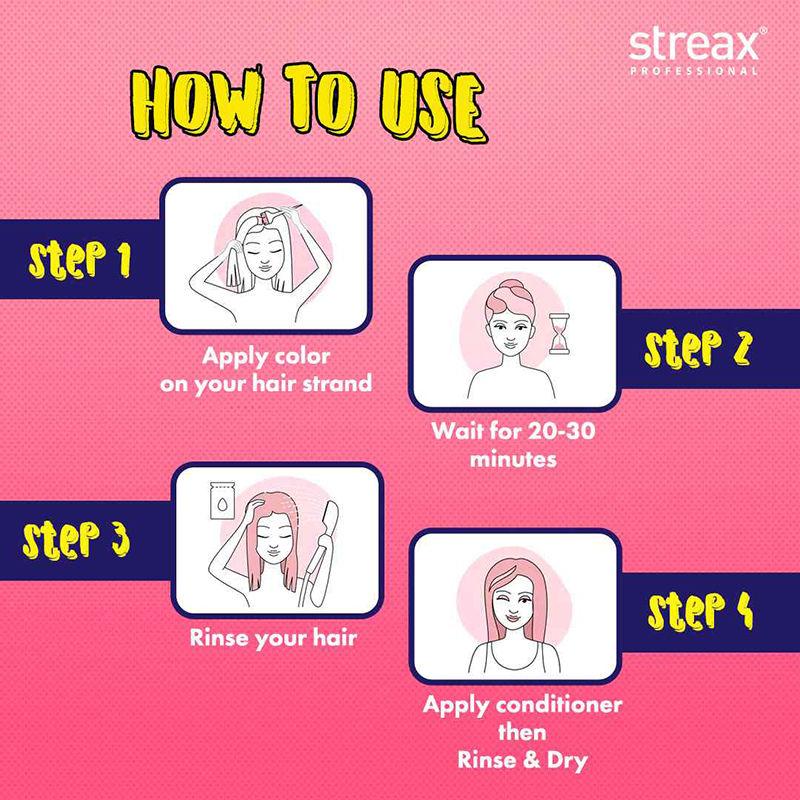 Streax Professional Mystic Blue Semi Permanent Hair Color 100g Pack Of 1 Ammonia Free Peroxide Free Vibrant Funky Hair Dye