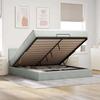 Ottoman Bed with Mattress Light Grey 180x200 cm Velvet