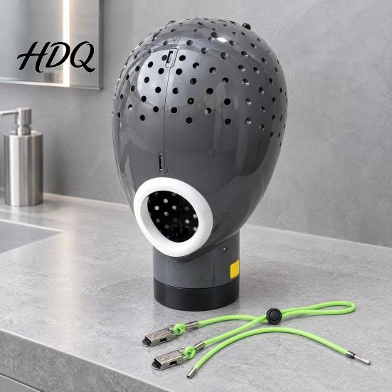 Wig Styling Station Dryer Stand Holder Blow Drying Rack for Mannequin Head Fast Inside‑Out Hair Attachment Tool Lace Cap Net Home Salon