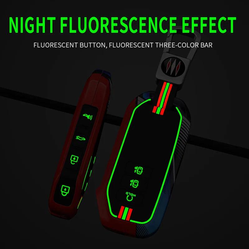 Interior Mouldings 7 Buttons Zinc Alloy Silicone Car Key Case Cover for Kia 2022 Sportage 2023 Niro Hybrid 2021 Sorento MQ4 2022