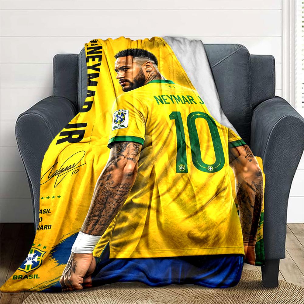 1pc Neymar7 Blanket, Gift, for Men and Women, Soft Blanket, Good for Sofa Bed Couch Travel, Lightweight Flannel Blanket