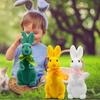Easter Bunny Ornaments Creative Colorful Flocking Doll Desktop Decoration Props