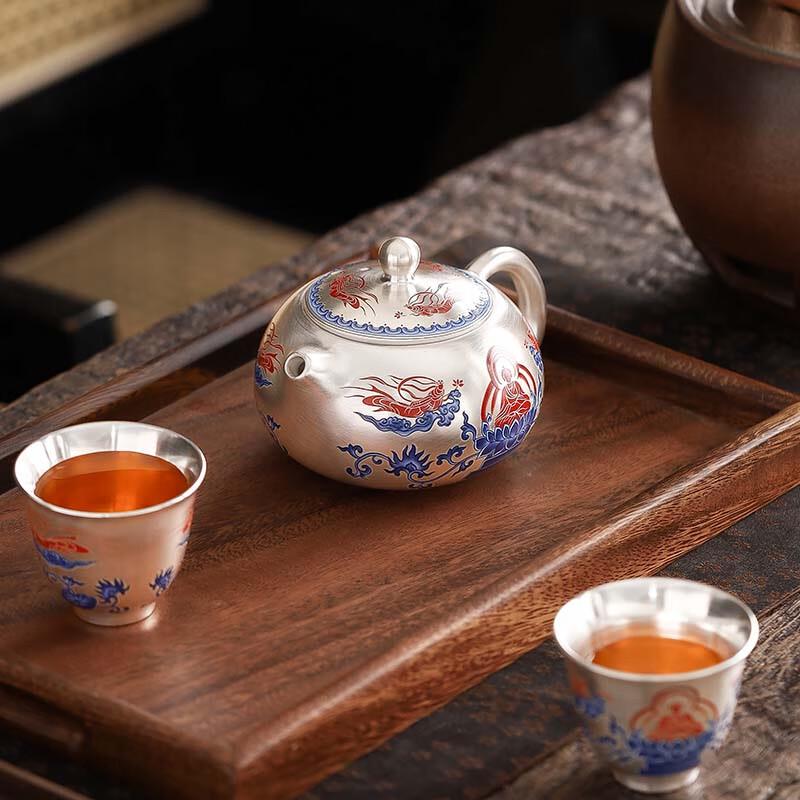 Hao Feng 999 Gilded Silver Dunhuang Tea Set