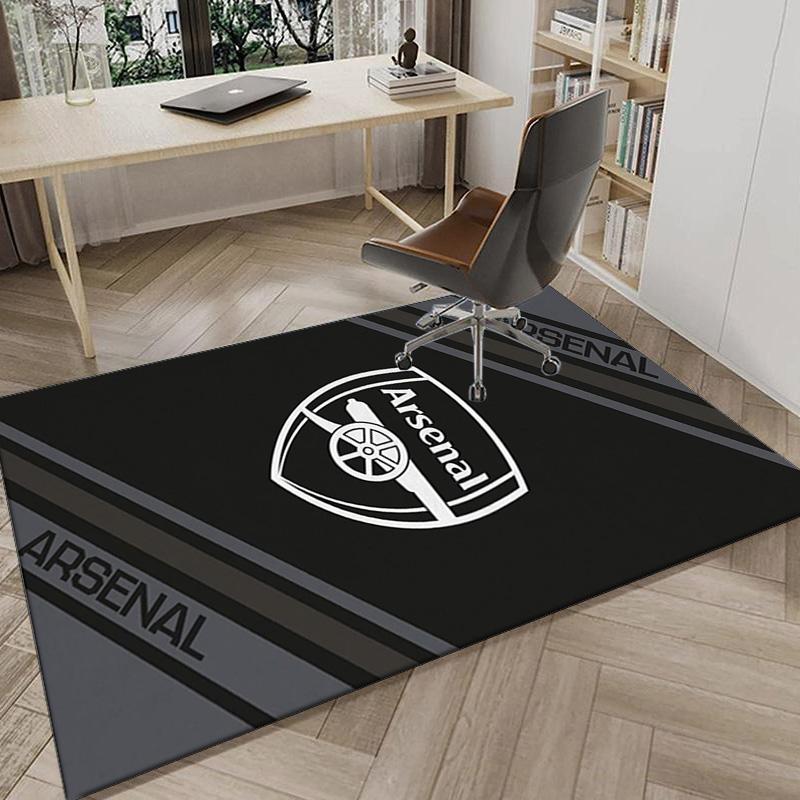 Arsenal Football Club Wappen Teppich für Büro, Stuhlunterlage, Dekorteppich Wohnzimmer Matte, Große Größe Fan Geschenke Weihnachtsgeschenke