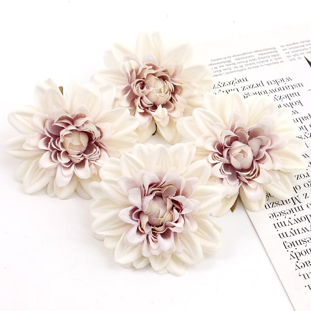 3/5Pcs Artificial Flowers Silk Rose Head Big Fake Flowers For Home Decor Wreath Accessories Bride Wedding Marriage Decoration