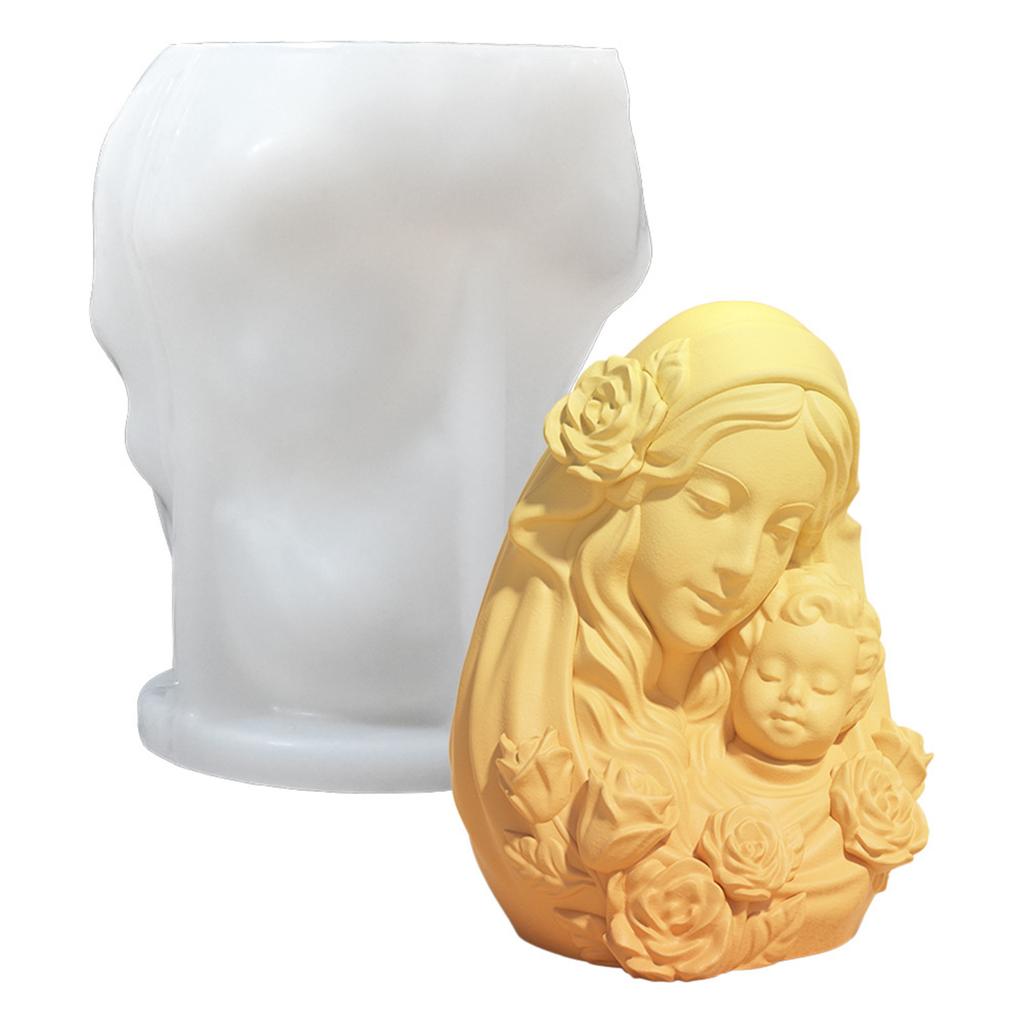 Figurka Matki i Dziecka Formy Silikonowe do Świec Mydła Czekolady Cukierków Dekoracja Ciasta Fondant Gipsowe Formy Silikonowe