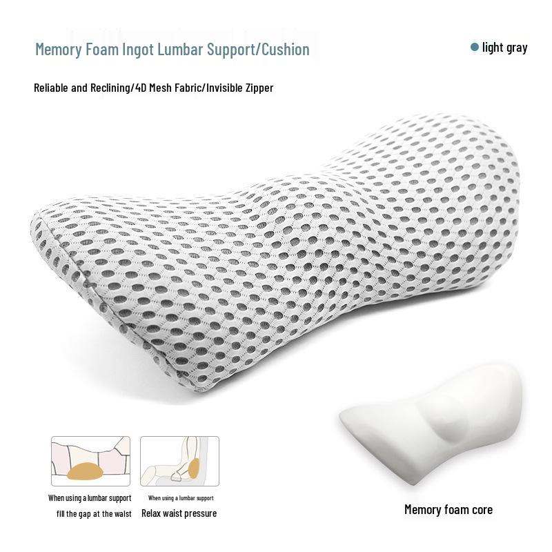 Memory Foam Autositz Lendenstützkissen - Atmungsaktive Rückenlehnenpolsterung für den Sommer