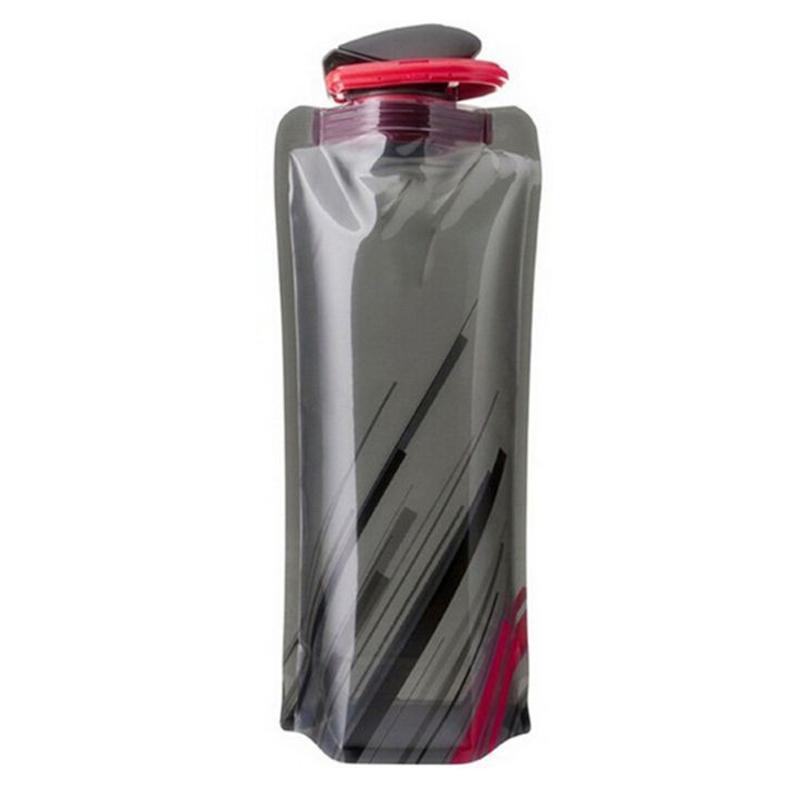 700 ml Pěší turistika Kempování Opakovaně použitelný přenosný ultralehký outdoorový sport Drop Transport Vodní vaky Skládací měkký vak na vodu