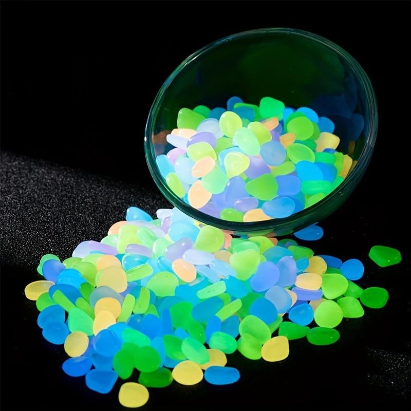 100/300pcs/bag Glow-in-the-Dark Pebbles Create A Magical Garden Aquarium Decoration Landscaping Or Wedding Decoration