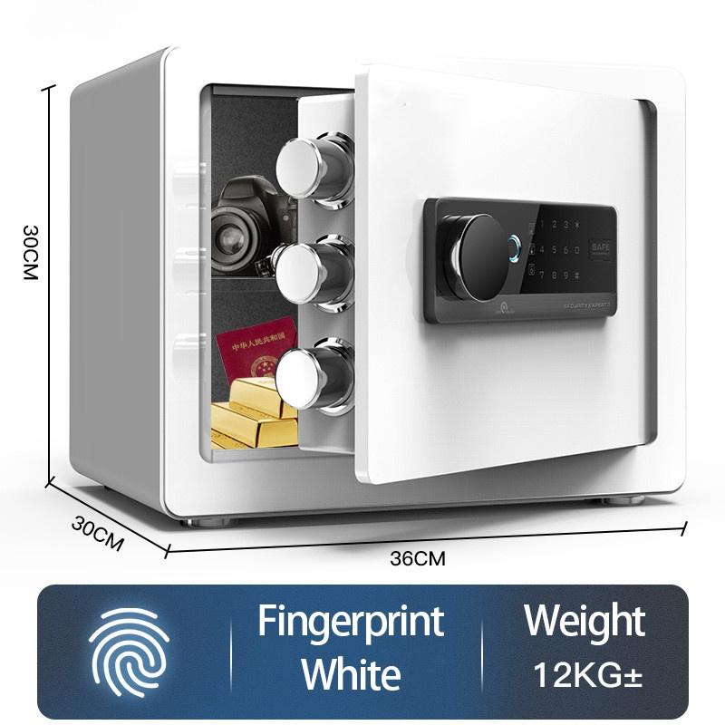 Fingerabdruck +Passwort +Schlüssel Safe Box Diebstahlschutz Sicherheit Geheimer Schrank Geldkassette Heim Büro Aufbewahrungsbox