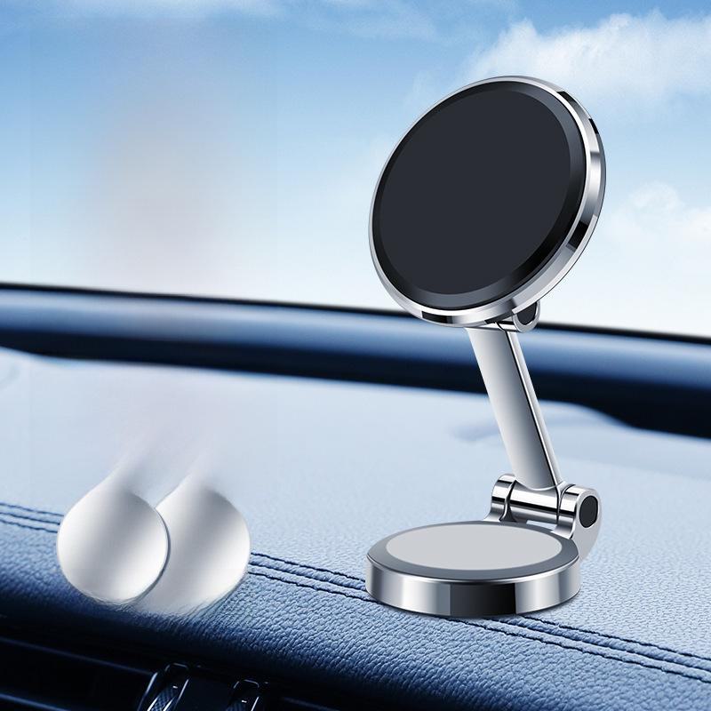 

2023 Высококачественный складной магнитный автомобильный держатель для телефона с вращением на 360° и сильным магнитом 2 magnetic pieces чёрный