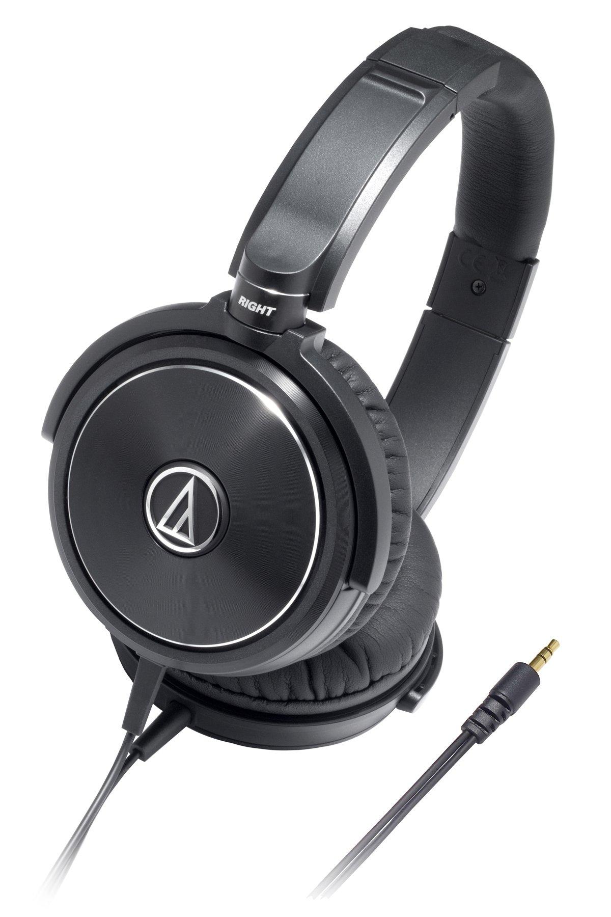 

SOLID BASS Sealed Headphones Portable Black audio-technica On-Ear ATH-WS99