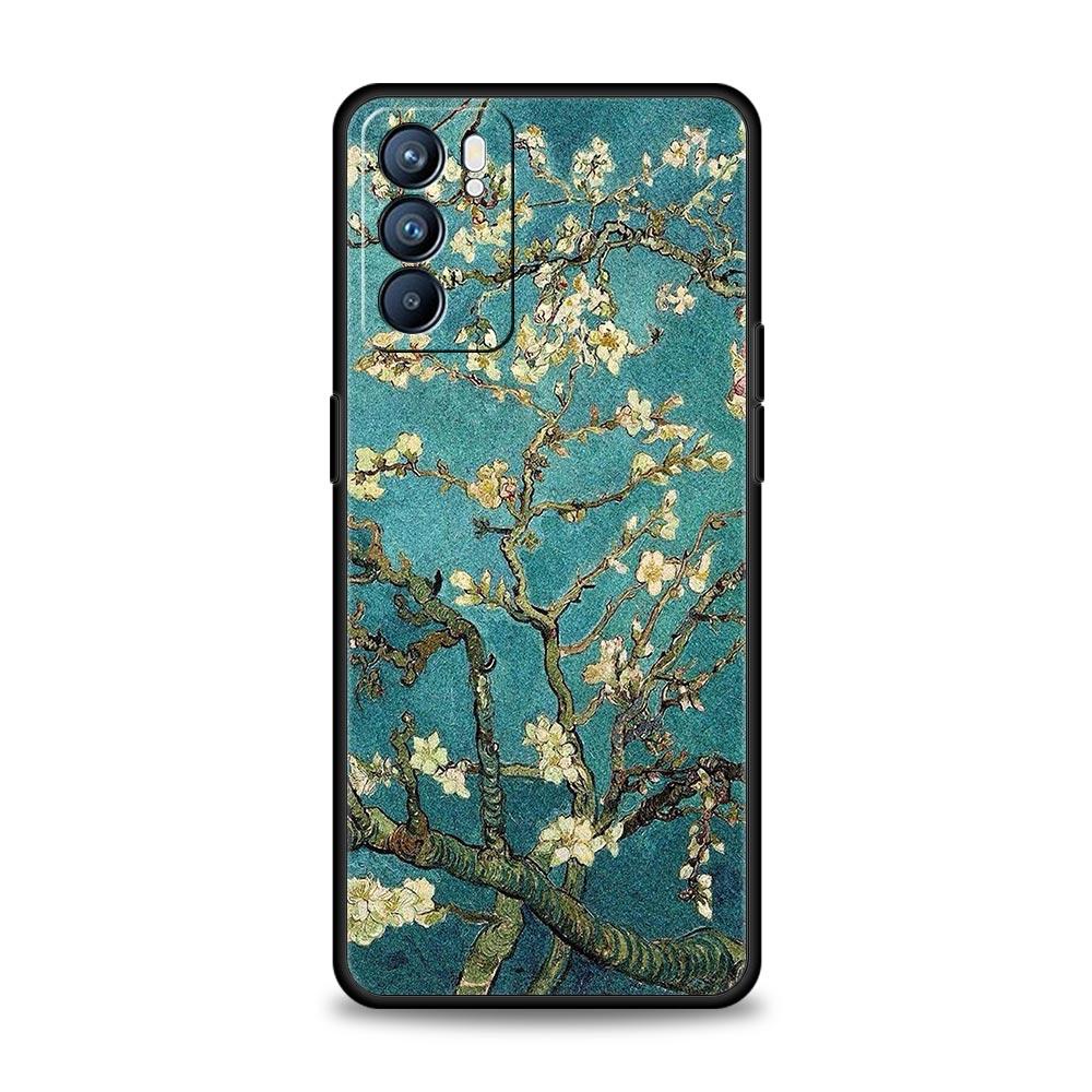 Mona Lisa Van gogh Oil Art Case For Oppo Find X6 X5 A54 A53 A52 A9 A15 A95 A17 A16 A76 A74 A57 Reno7 Reno6 Pro Plus 5G Cover