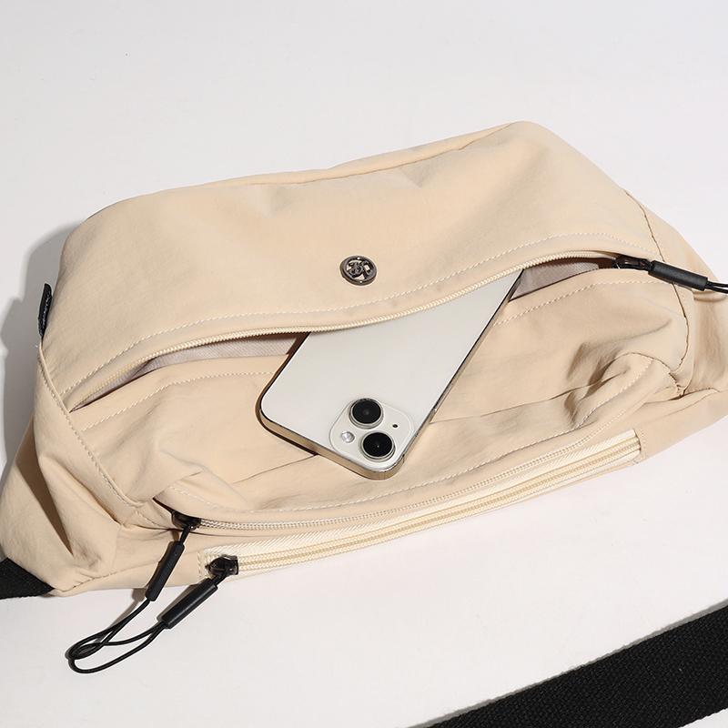 Cycling Chest Bag Solid Color Waist Bag Outdoor Large Capacity Crossbody Bag